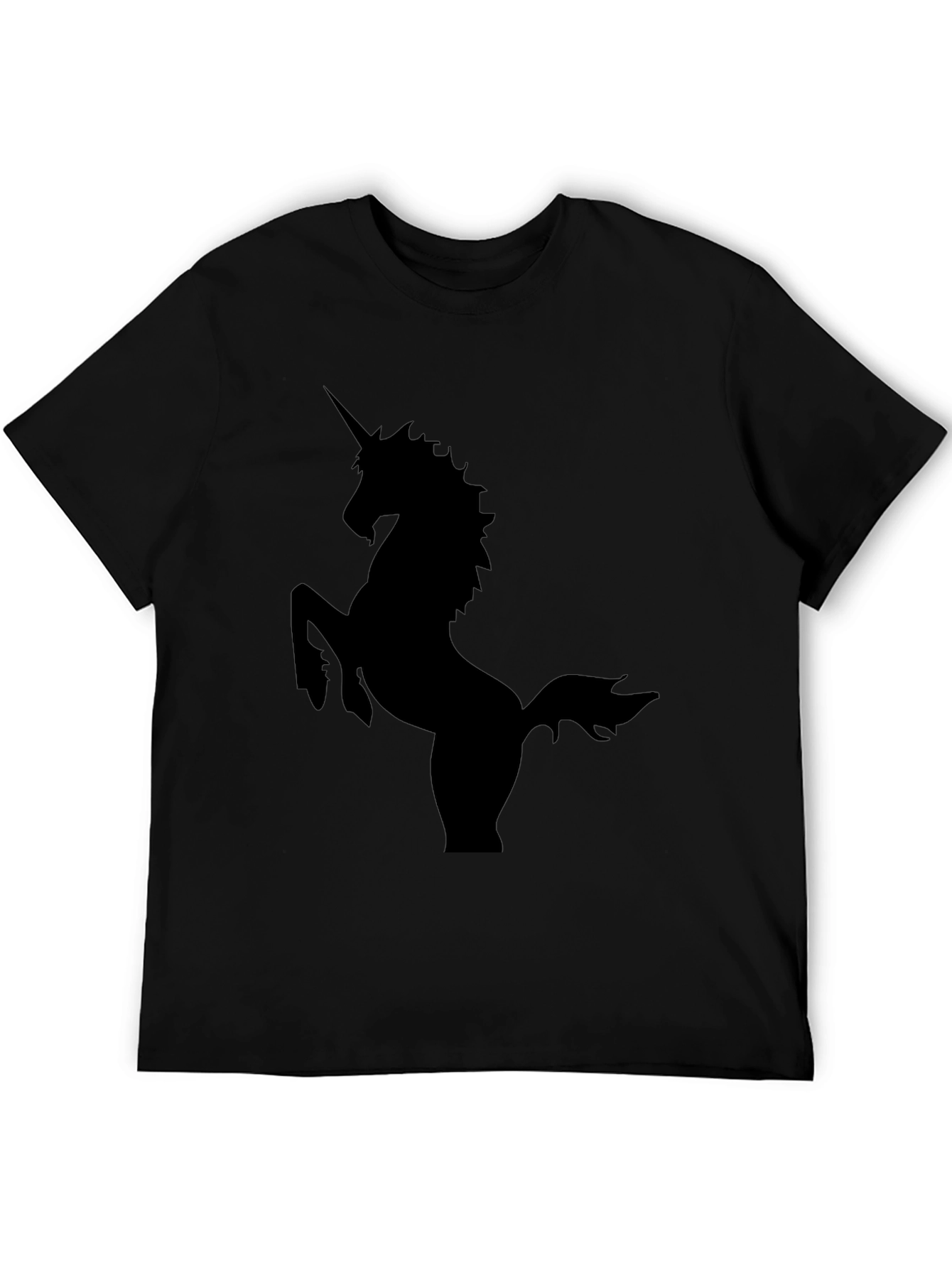 Unicorn Silhouette Black Tee - Stylish Graphic Print