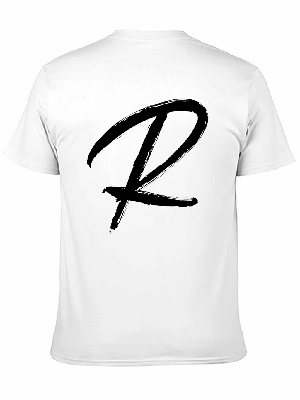 Mens Black T-Shirt with Bold R Design