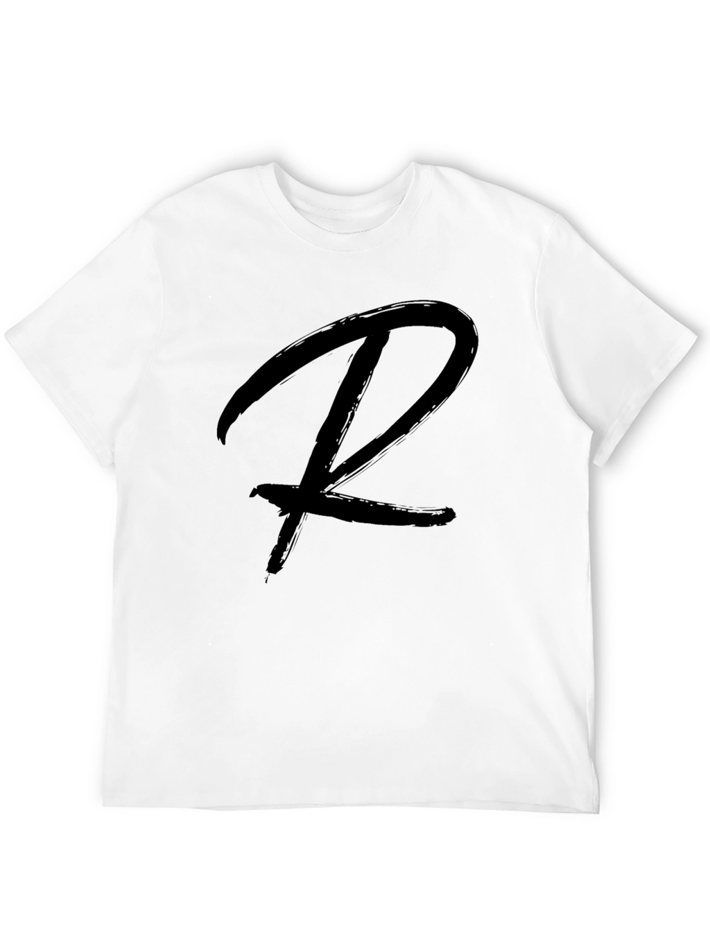 Mens Black T-Shirt with Bold R Design