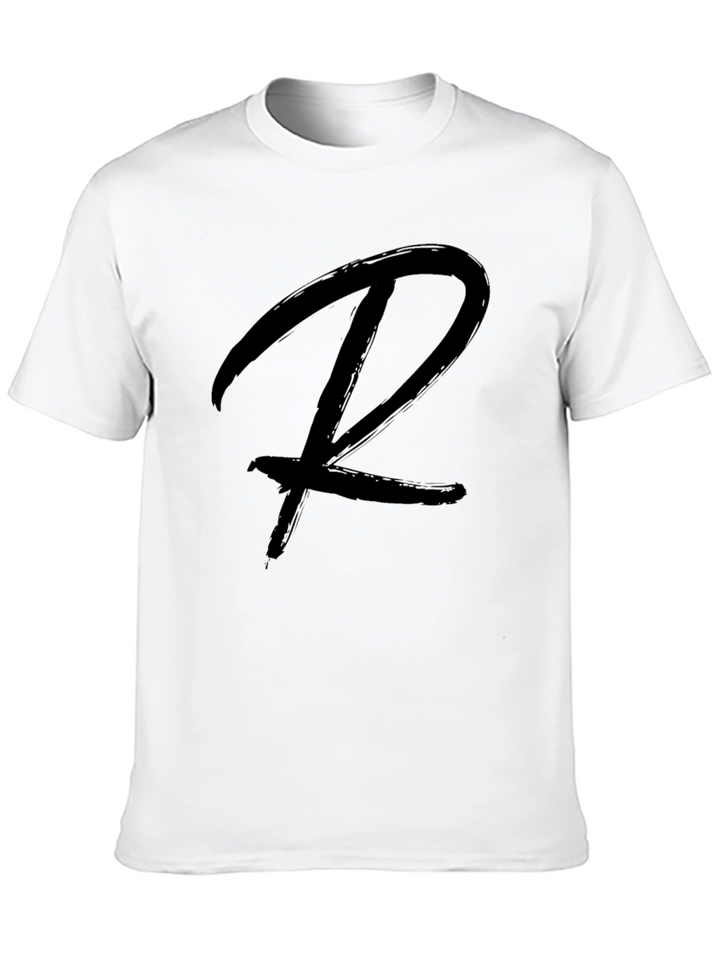 Mens Black T-Shirt with Bold R Design