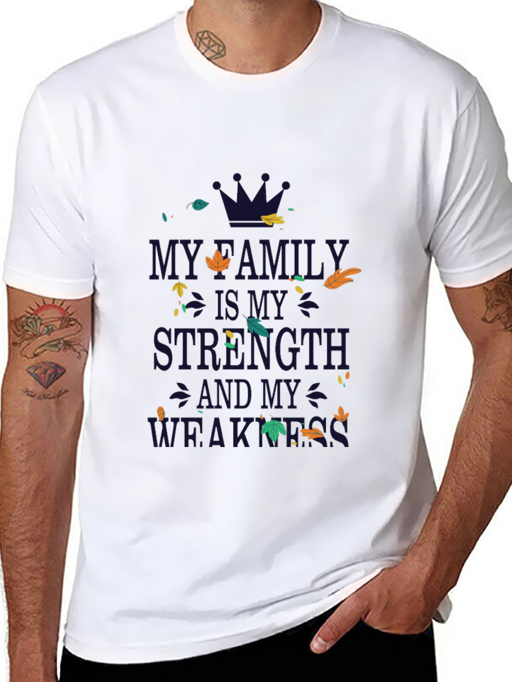 Family Strength & Weakness Graphic Tee - Black