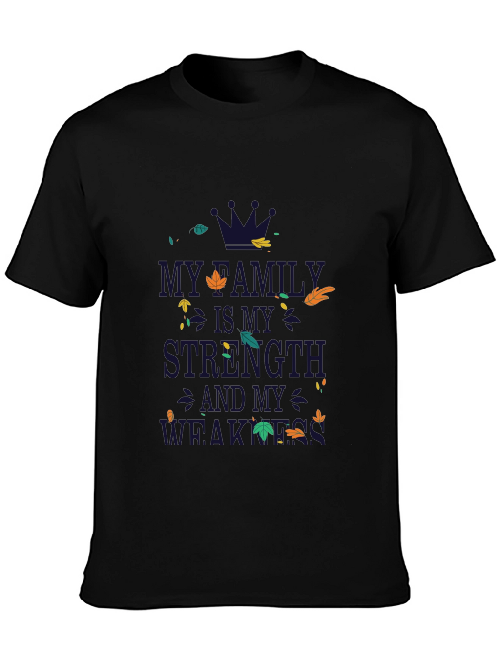 Family Strength & Weakness Graphic Tee - Black