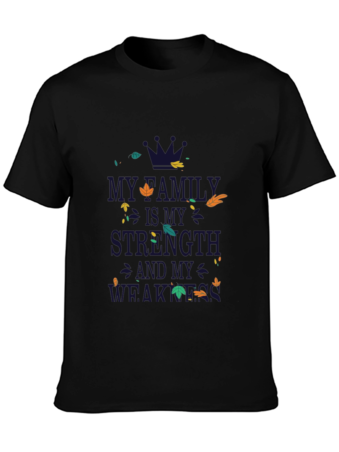 Family Strength & Weakness Graphic Tee - Black