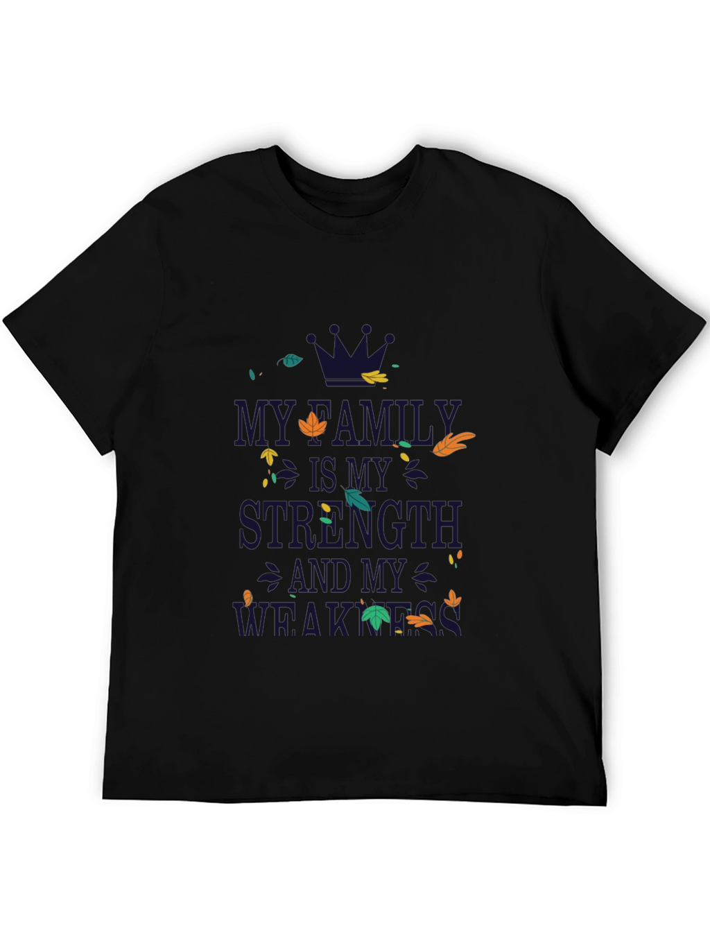 Family Strength & Weakness Graphic Tee - Black