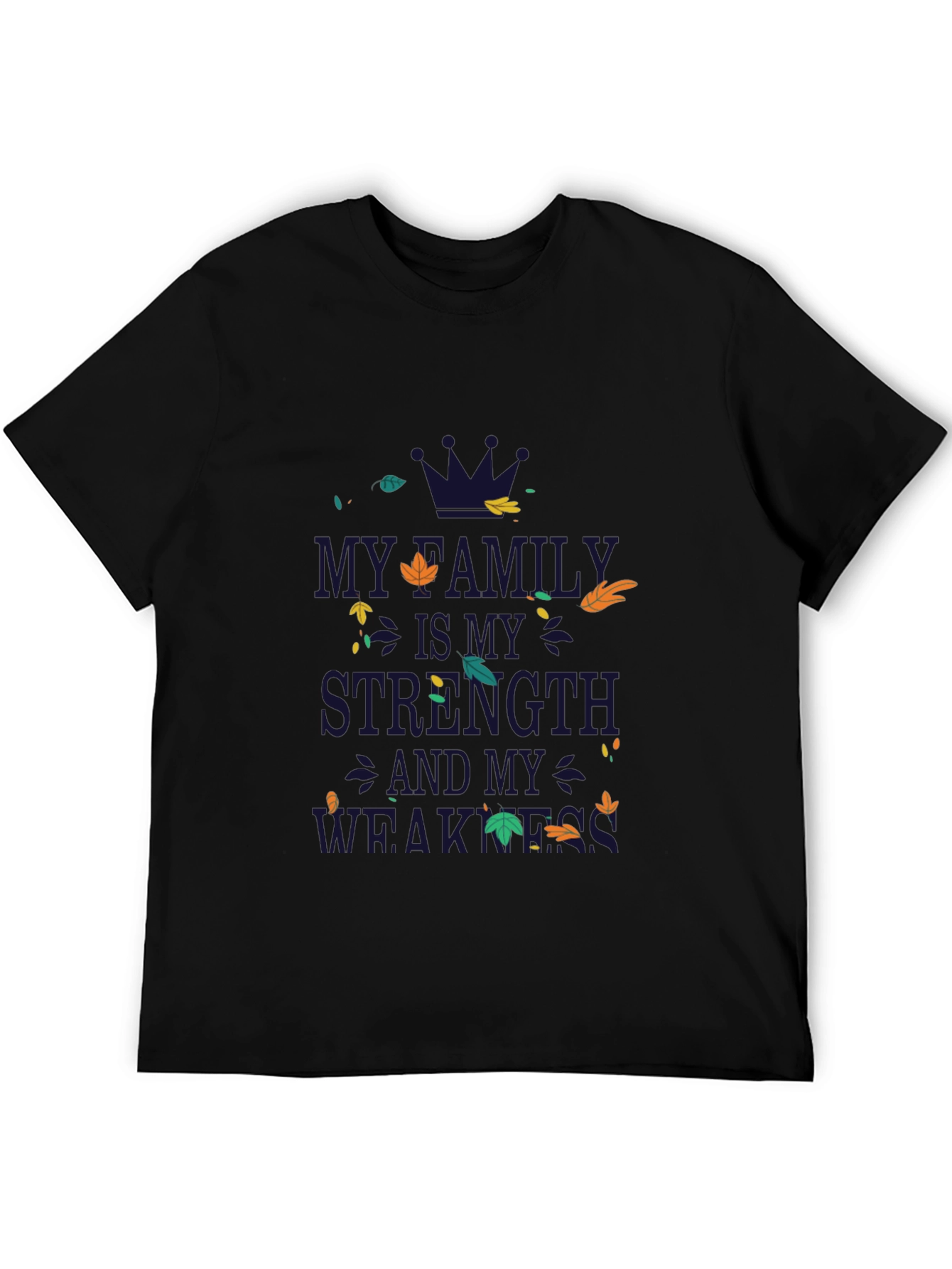 Family Strength & Weakness Graphic Tee - Black