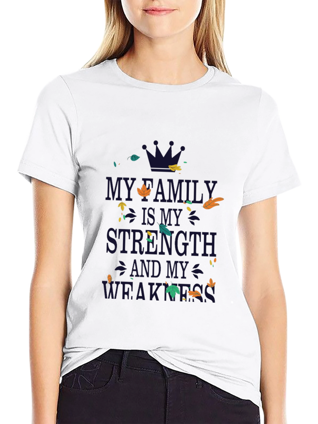 Family Strength & Weakness Graphic Tee - Black