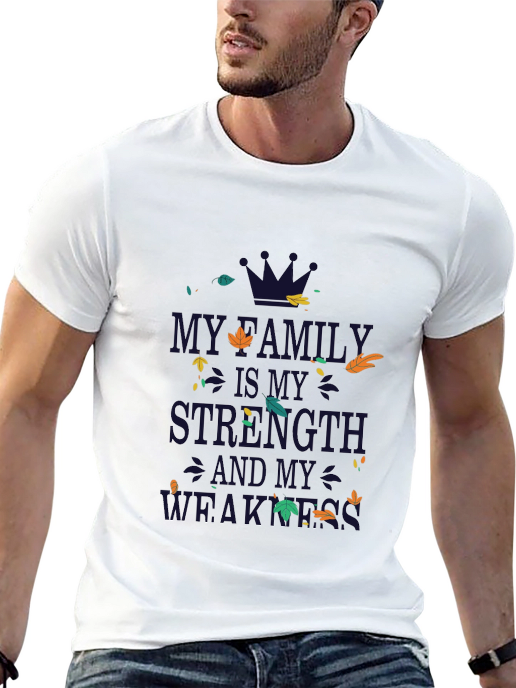 Family Strength & Weakness Graphic Tee - Black