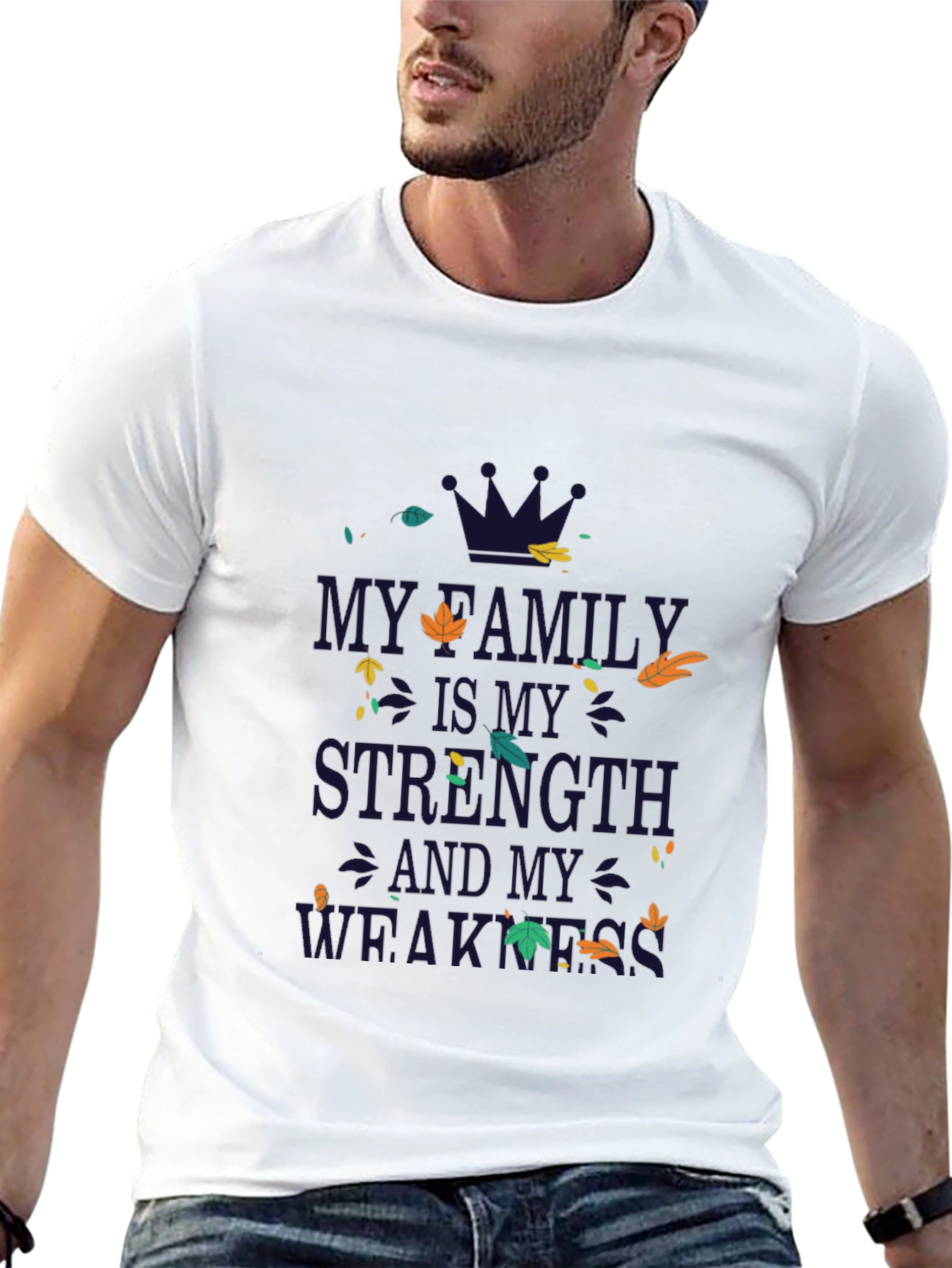 Family Strength & Weakness Graphic Tee - Black