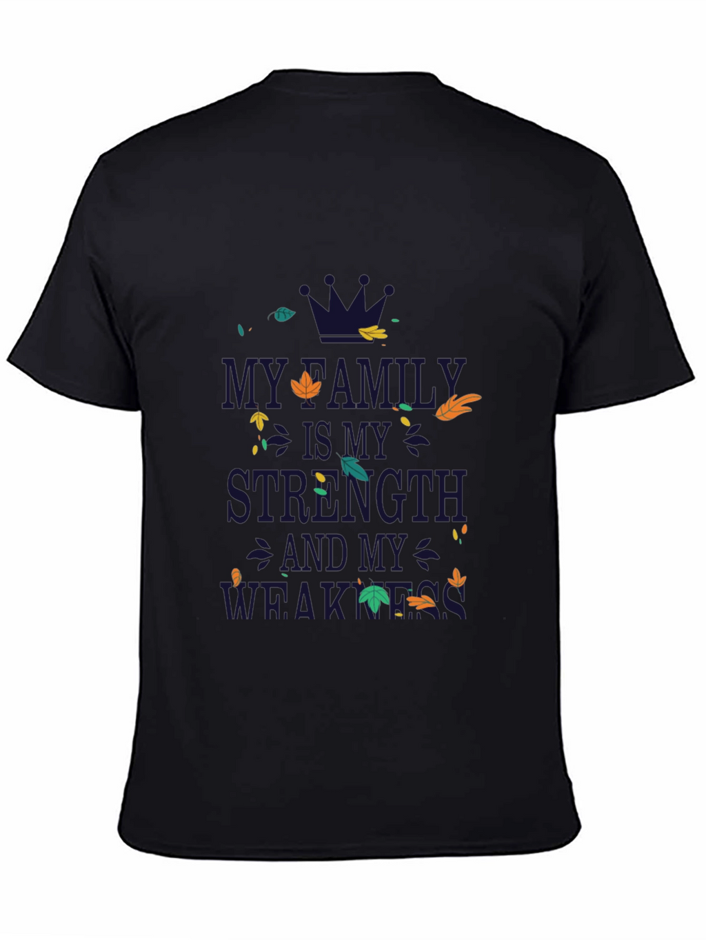 Family Strength & Weakness Graphic Tee - Black