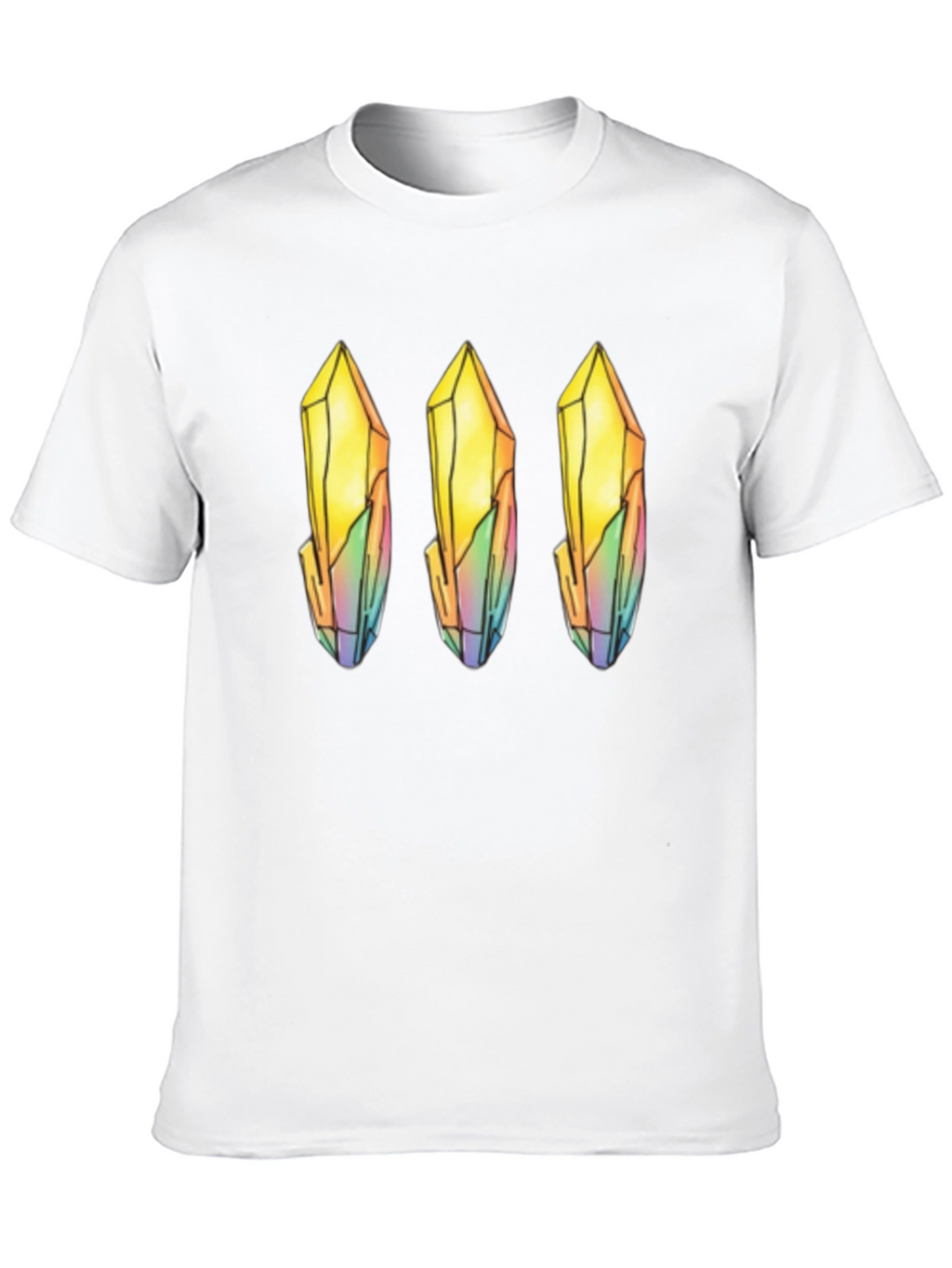 Quartz Crystal Print Black T-Shirt