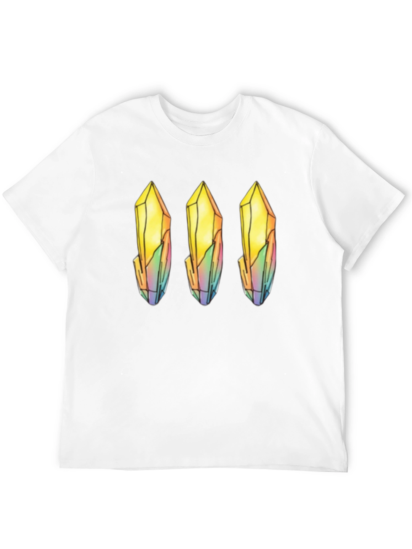 Quartz Crystal Print Black T-Shirt