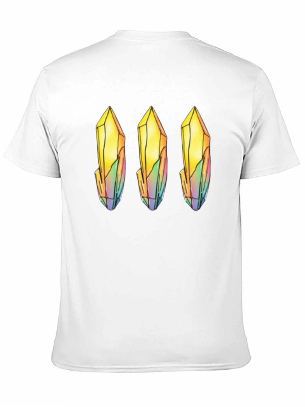 Quartz Crystal Print Black T-Shirt