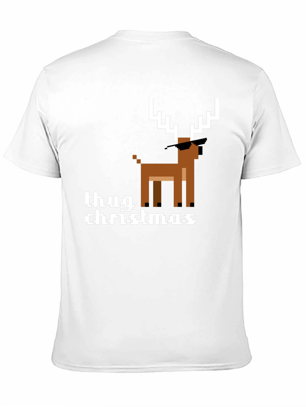 Thug Christmas Pixel Deer Graphic Tee