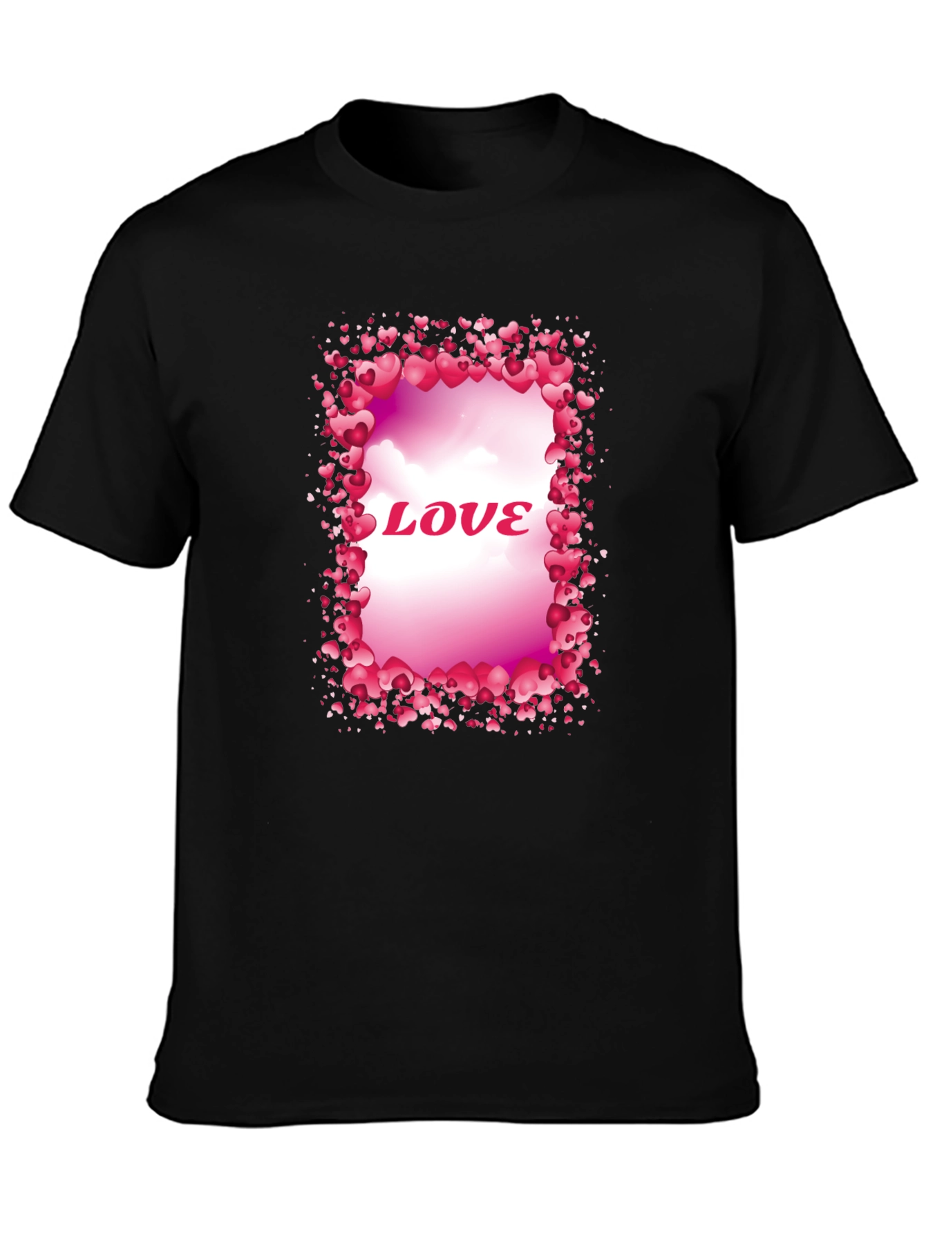 Love Heart Frame Graphic Tee - Stylish Valentines Day Shirt
