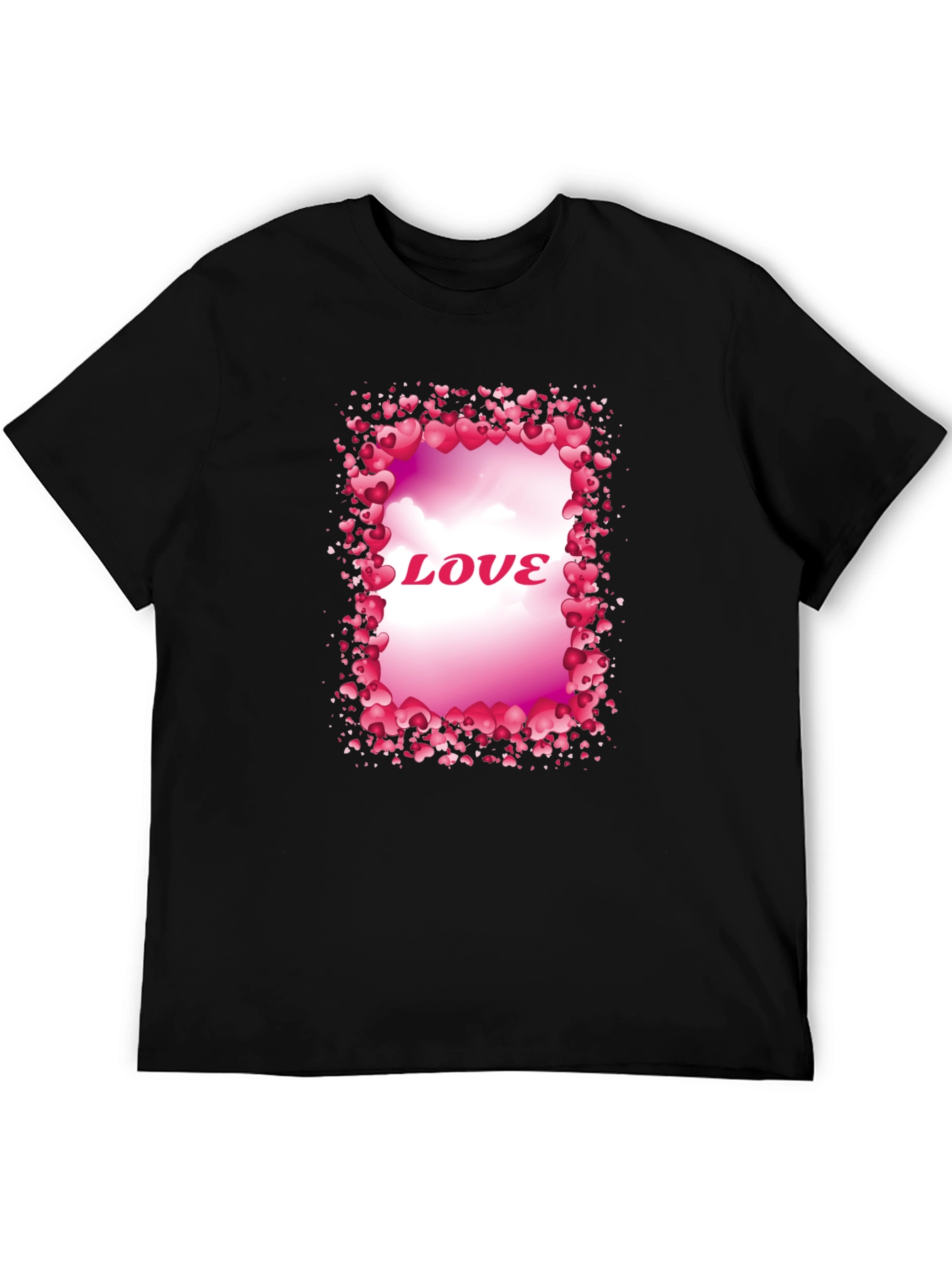 Love Heart Frame Graphic Tee - Stylish Valentines Day Shirt
