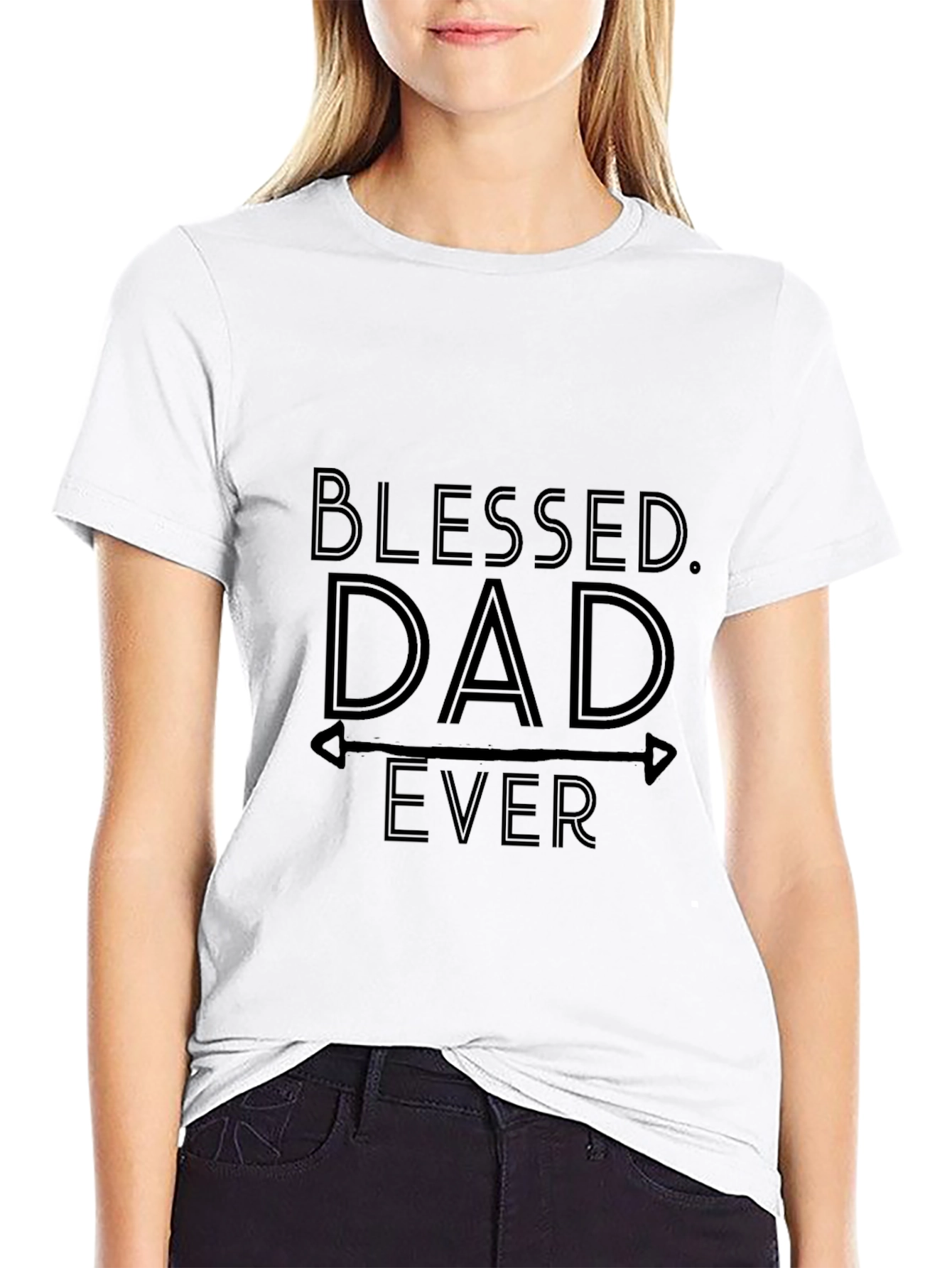 Blessed Dad Ever Black T-Shirt