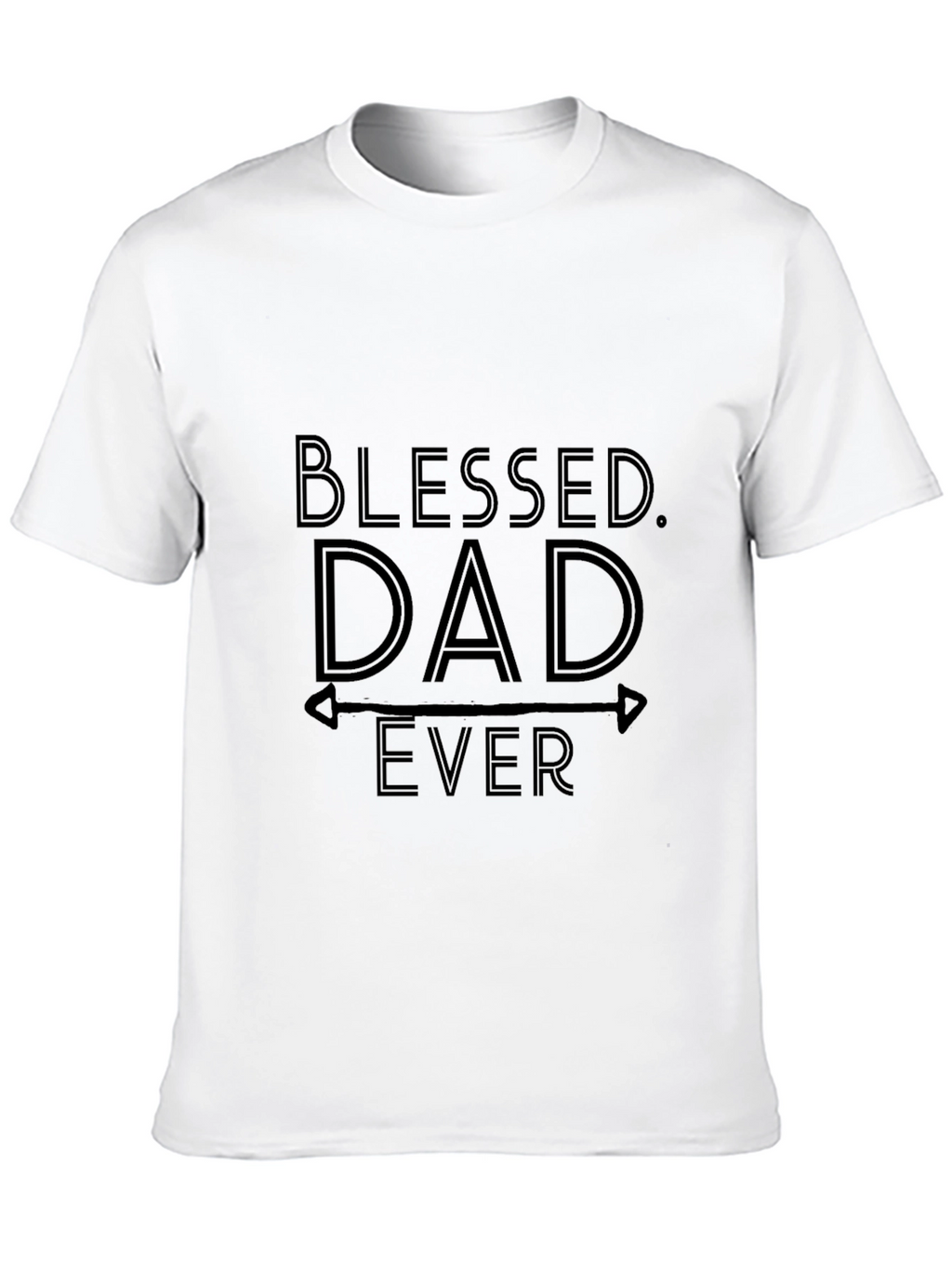 Blessed Dad Ever Black T-Shirt