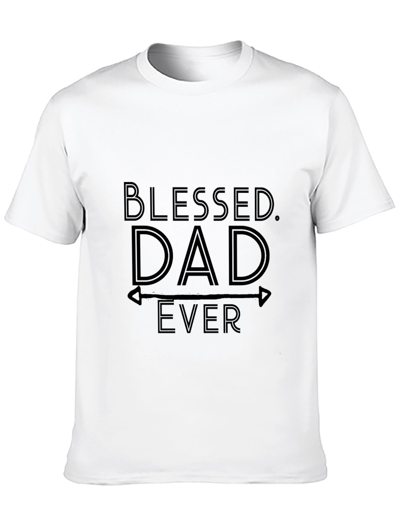Blessed Dad Ever Black T-Shirt