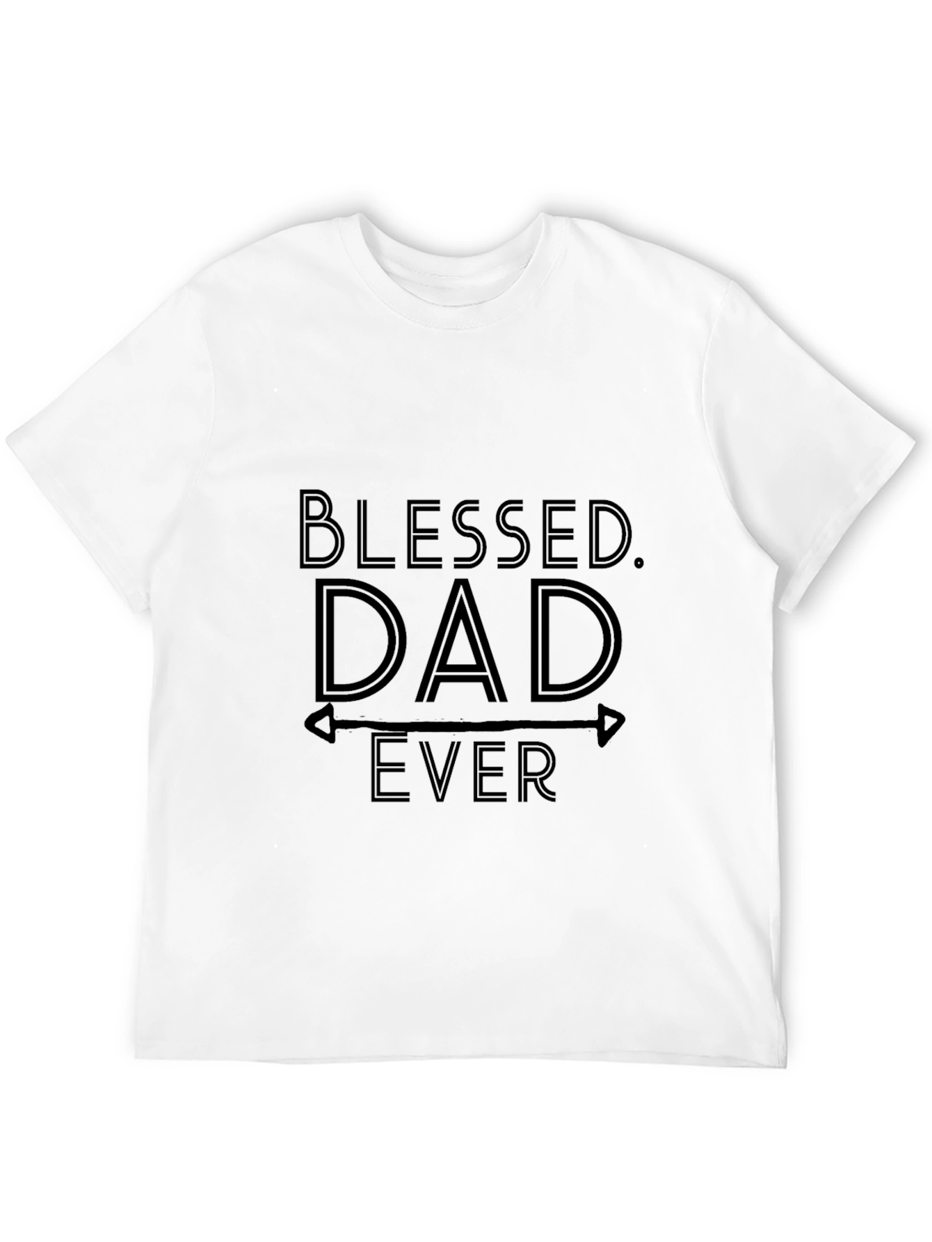 Blessed Dad Ever Black T-Shirt