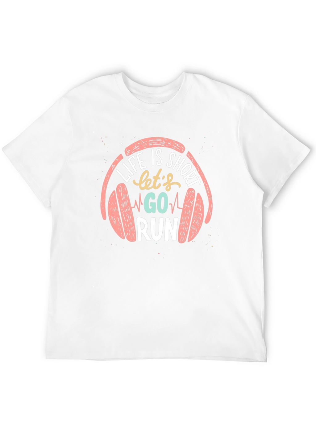 Life is Short Go Run Black T-Shirt