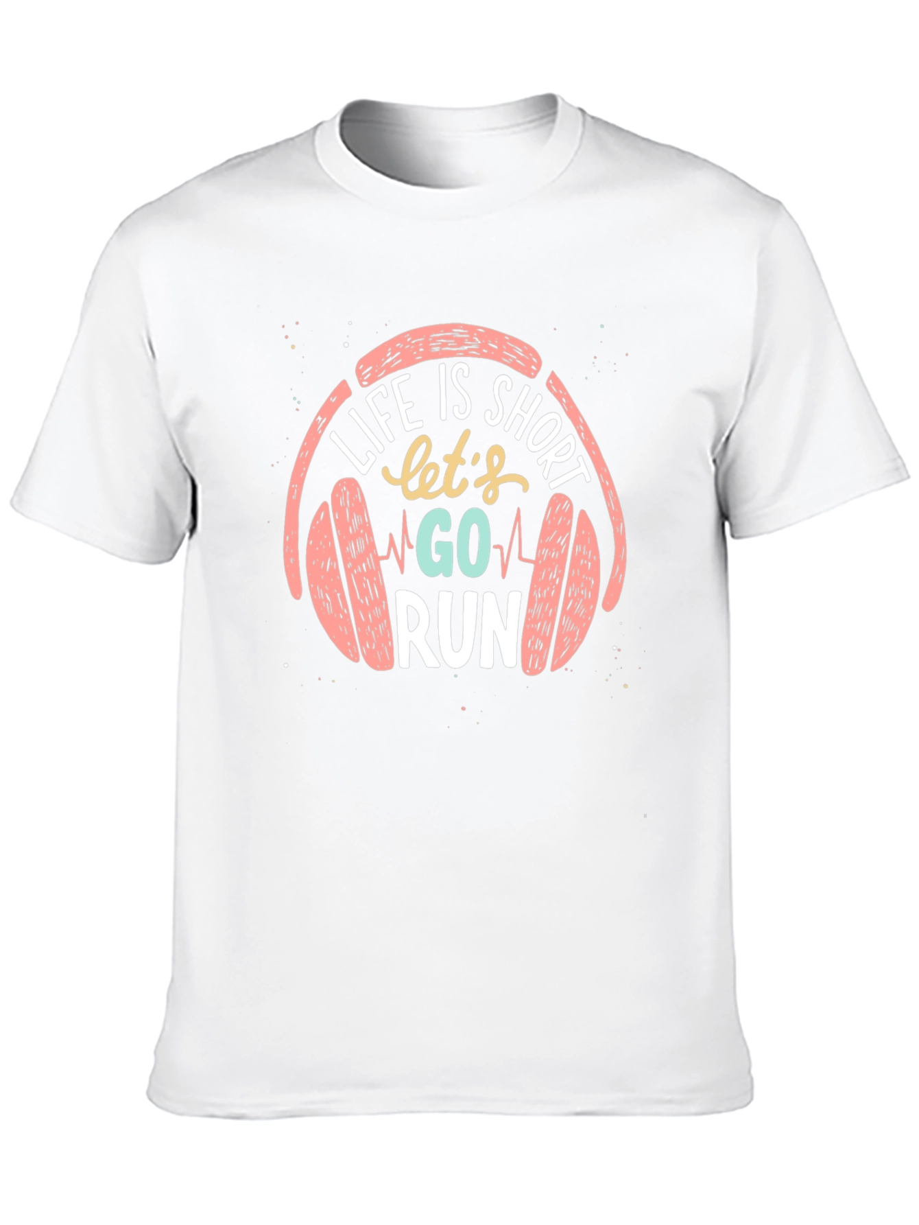 Life is Short Go Run Black T-Shirt