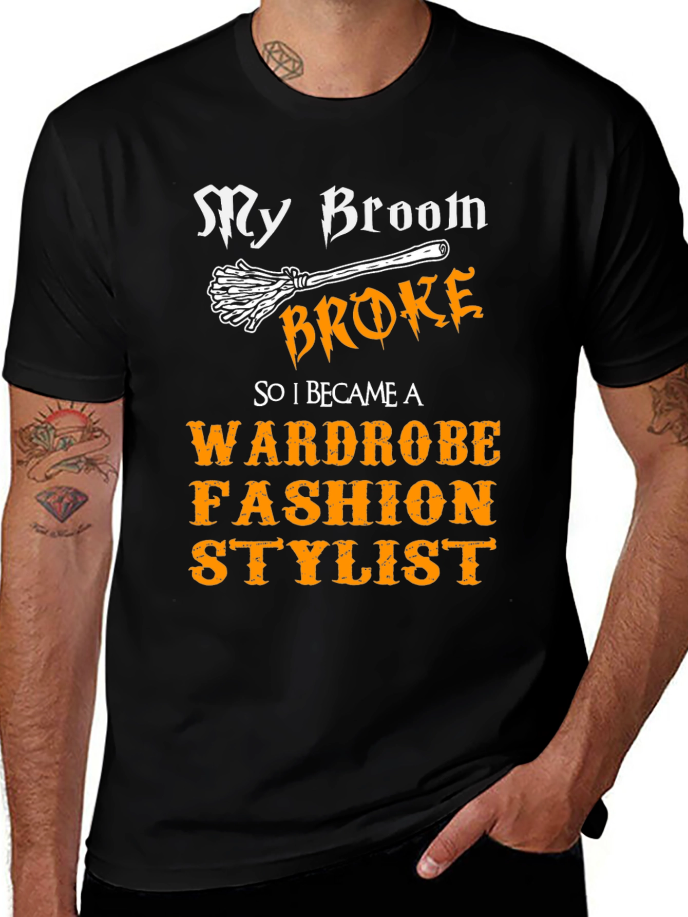 Broom Broke Wardrobe Fashion Stylist T-Shirt