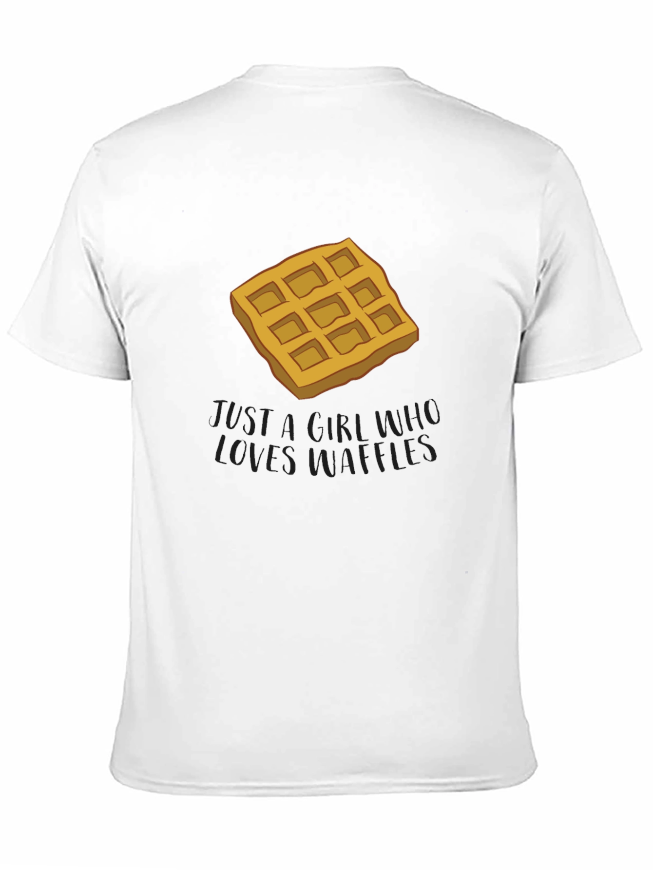 Waffle Lover T-Shirt - Black Cotton Blend Tee
