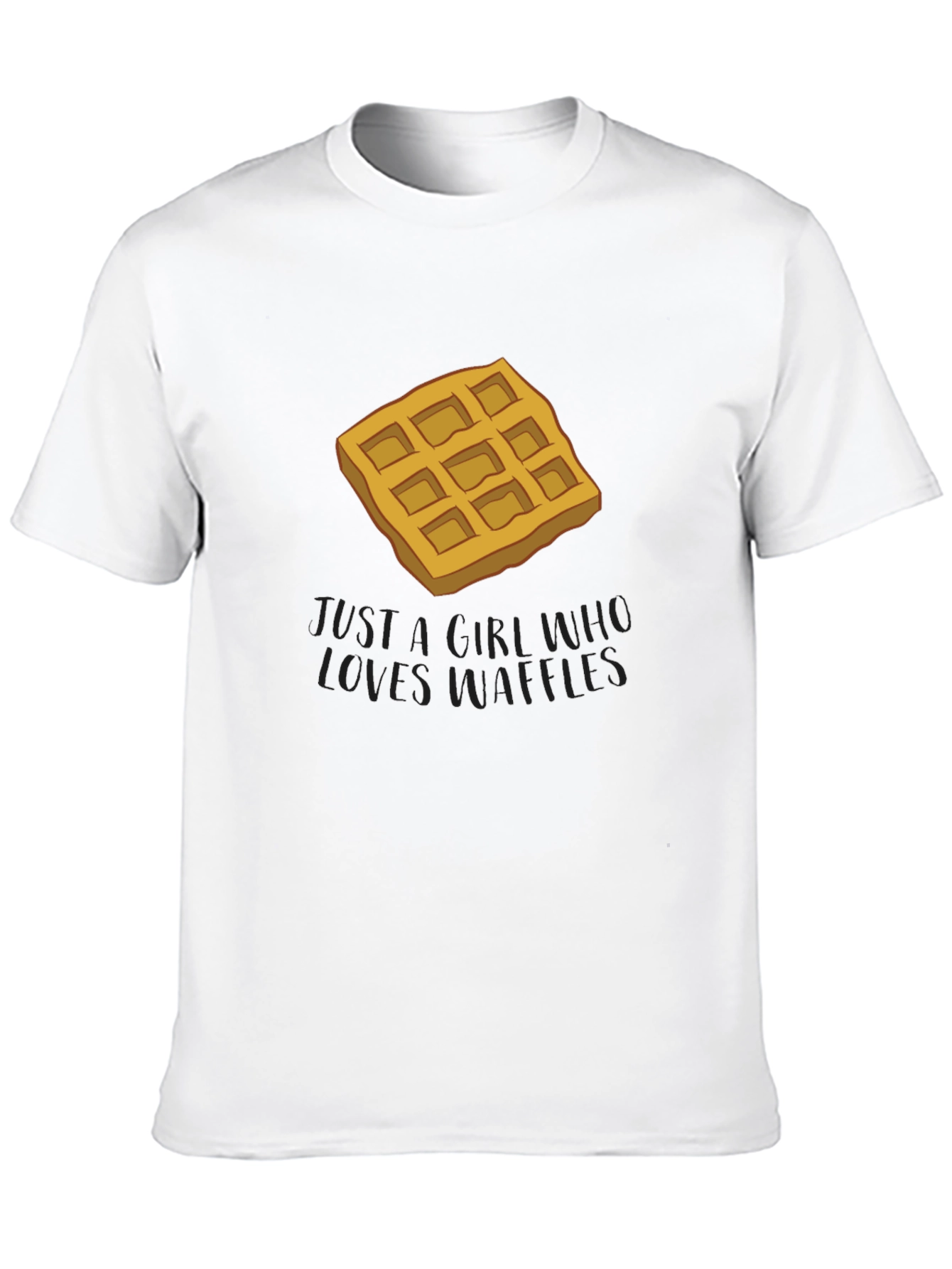 Waffle Lover T-Shirt - Black Cotton Blend Tee