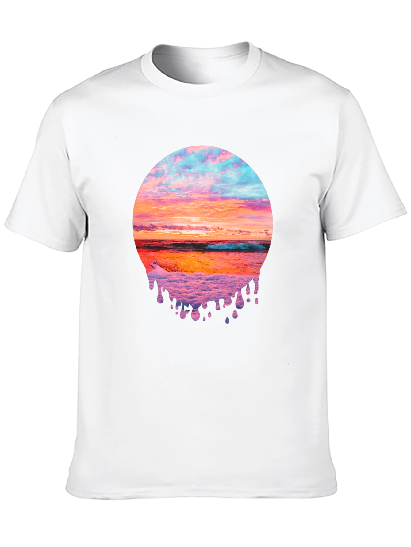 Sunset Beach Graphic Tee - Black