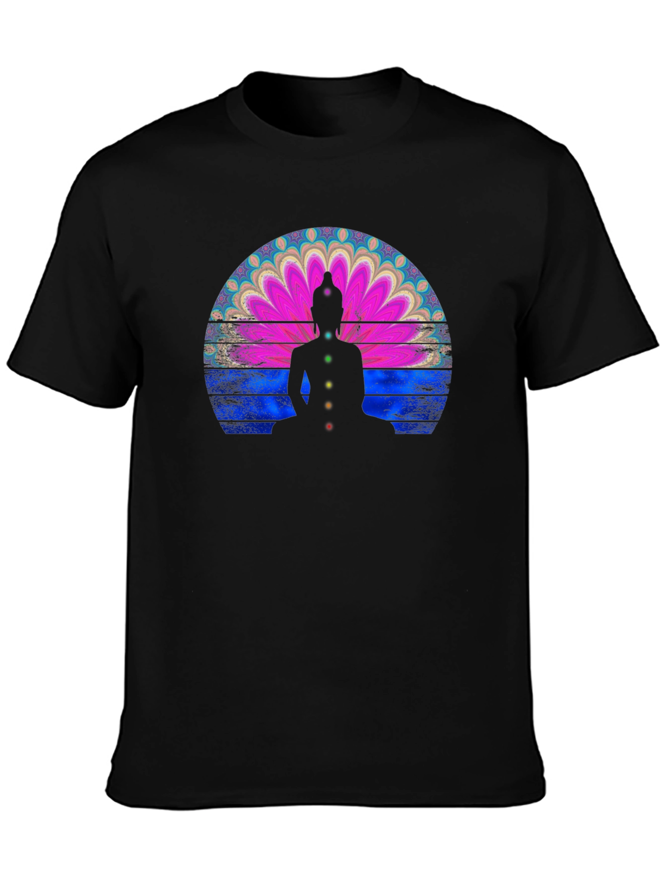 Chakra Buddha Graphic T-Shirt - Meditative Style