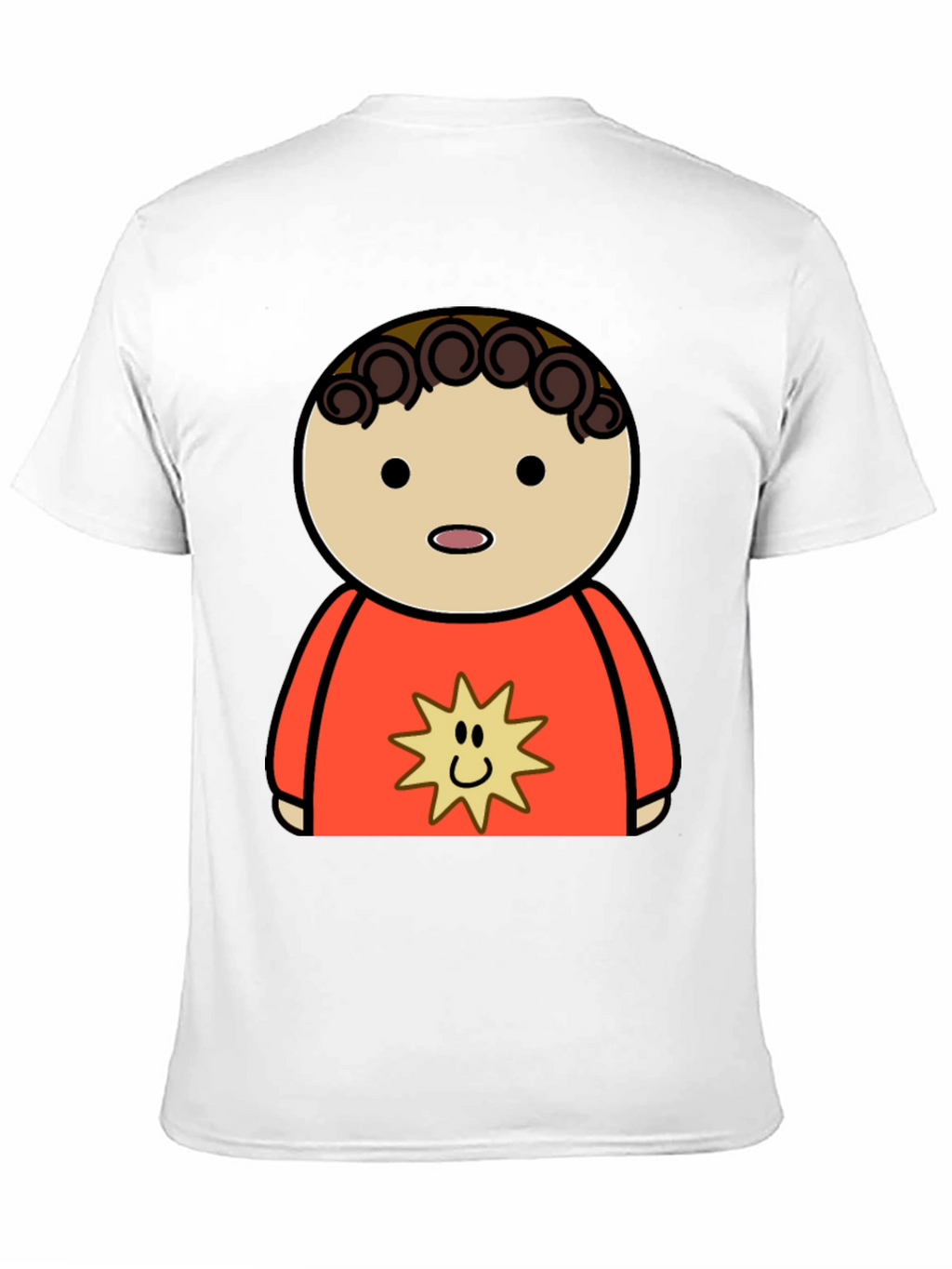 Cartoon Character Graphic Tee - Black