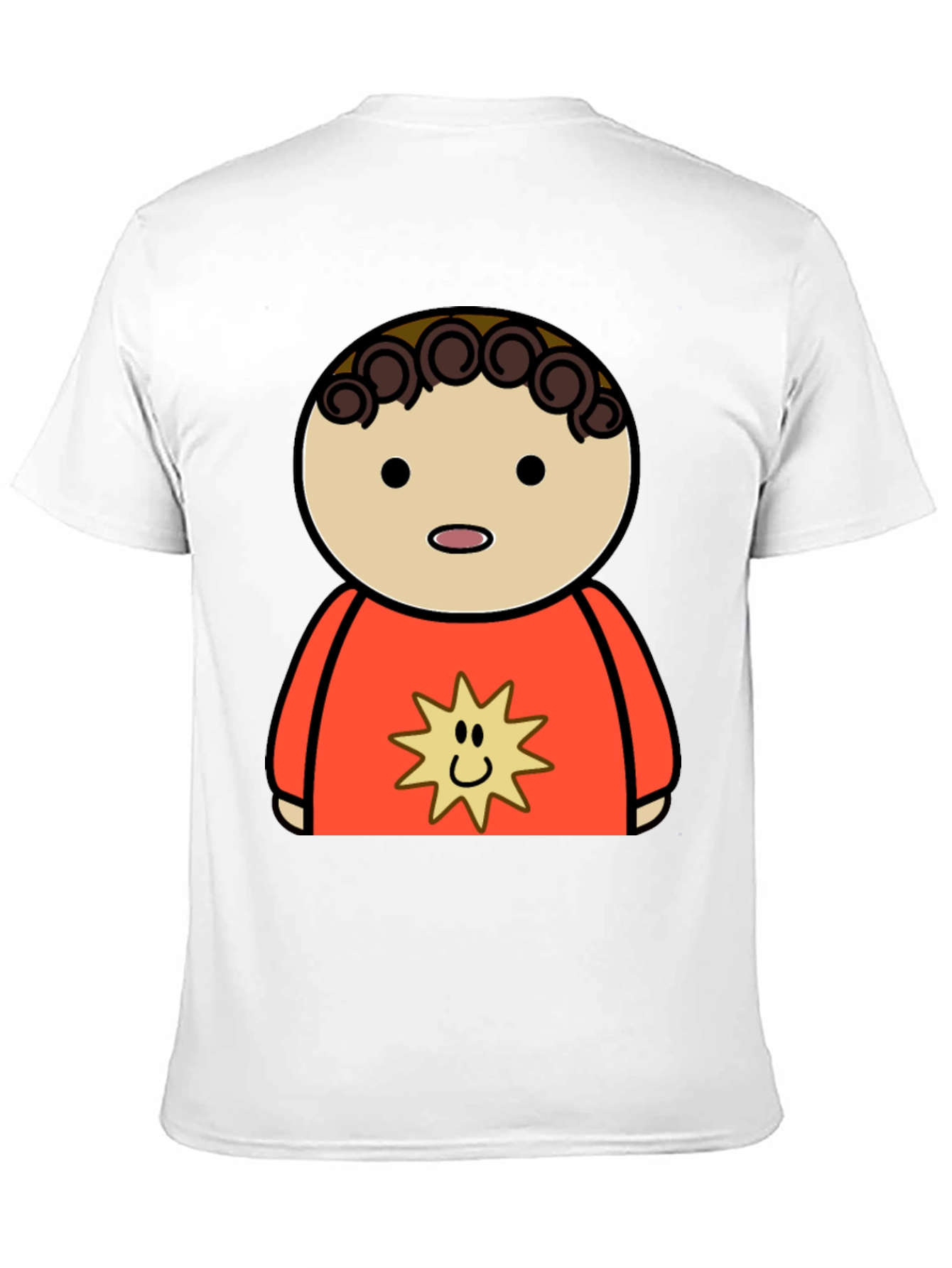 Cartoon Character Graphic Tee - Black