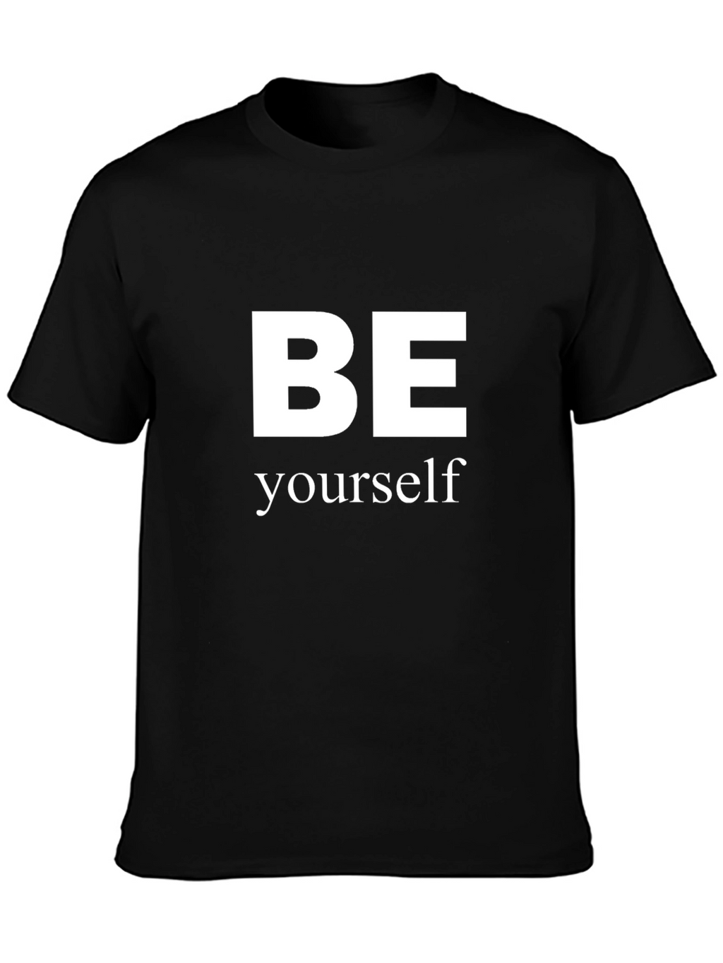 Be Yourself Graphic T-Shirt - Black Crew Neck