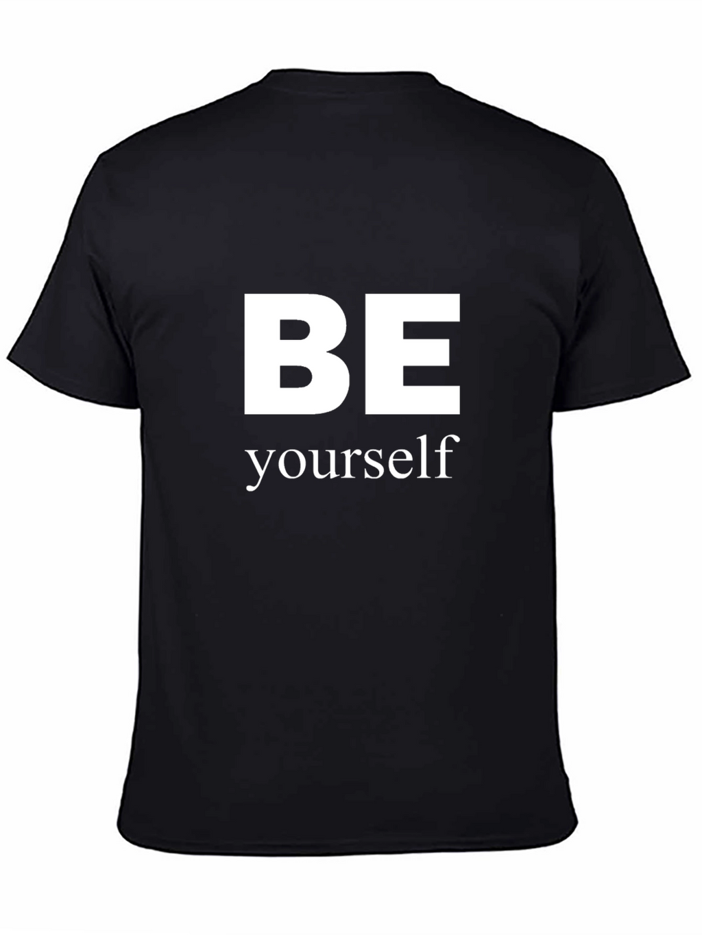 Be Yourself Graphic T-Shirt - Black Crew Neck