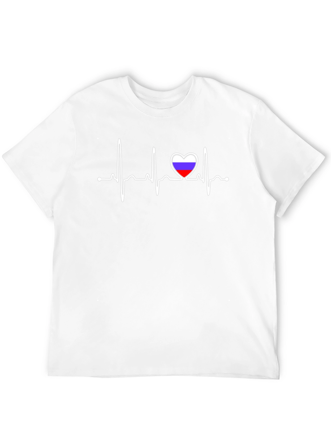 Heartbeat Russia Flag Graphic T-Shirt