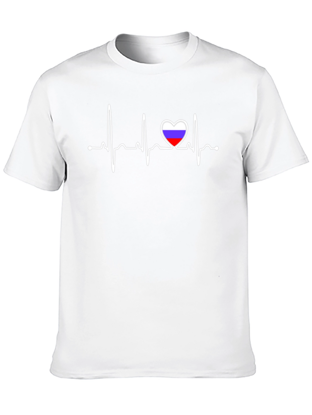 Heartbeat Russia Flag Graphic T-Shirt