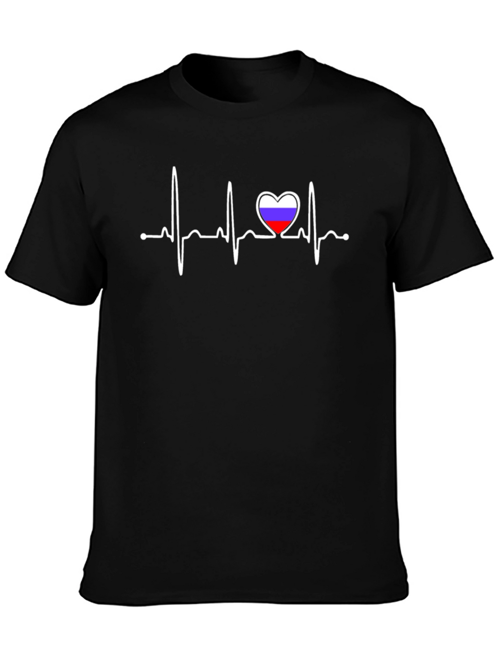 Heartbeat Russia Flag Graphic T-Shirt