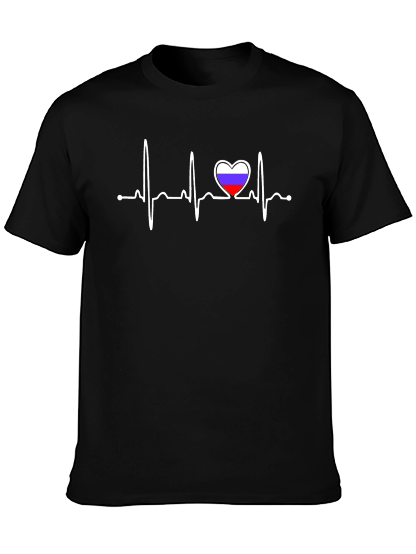 Heartbeat Russia Flag Graphic T-Shirt