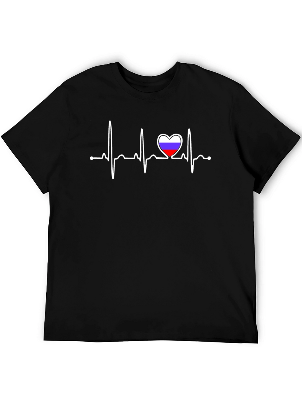 Heartbeat Russia Flag Graphic T-Shirt