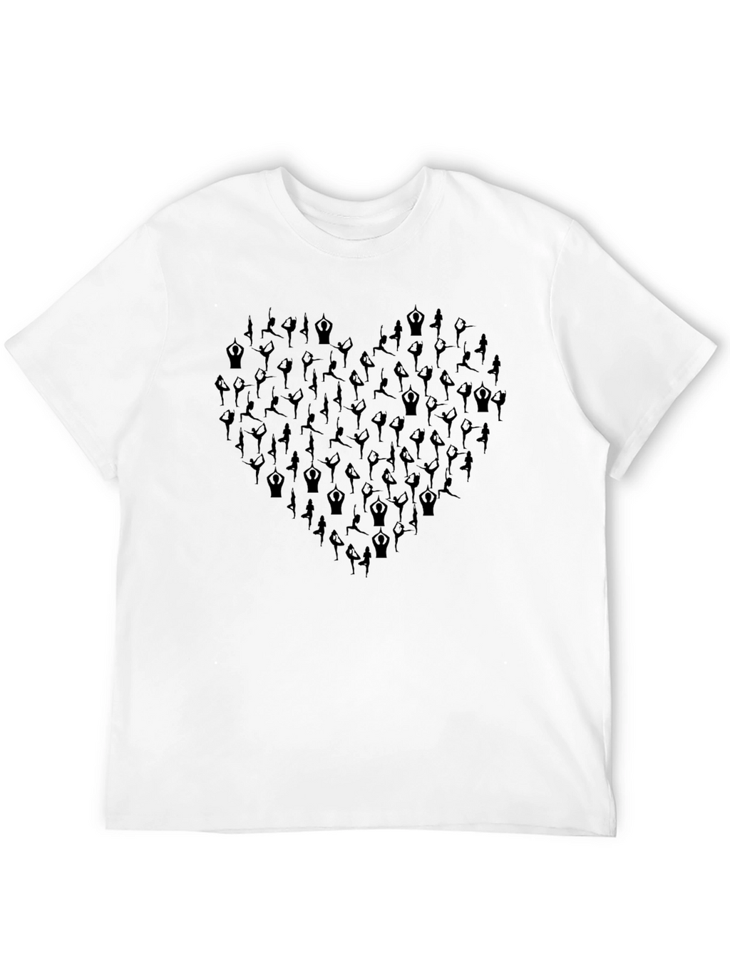 Yoga Heart Graphic Black T-Shirt - Unisex