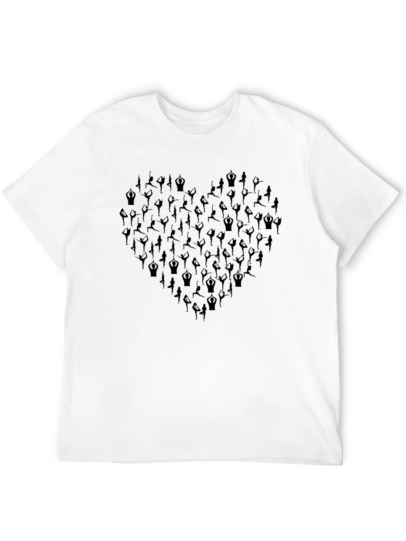 Yoga Heart Graphic Black T-Shirt - Unisex