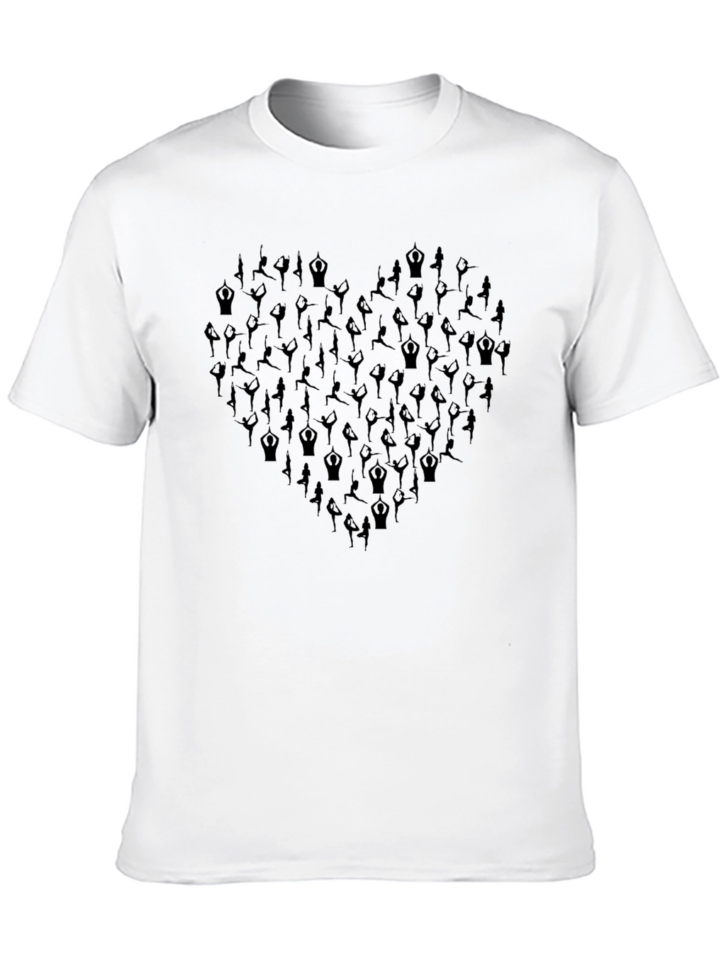 Yoga Heart Graphic Black T-Shirt - Unisex