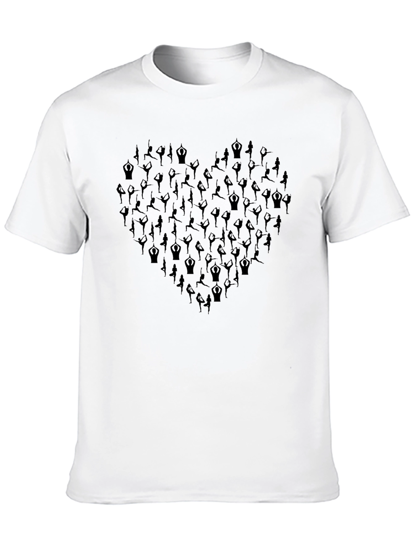 Yoga Heart Graphic Black T-Shirt - Unisex