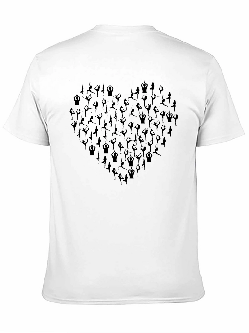 Yoga Heart Graphic Black T-Shirt - Unisex