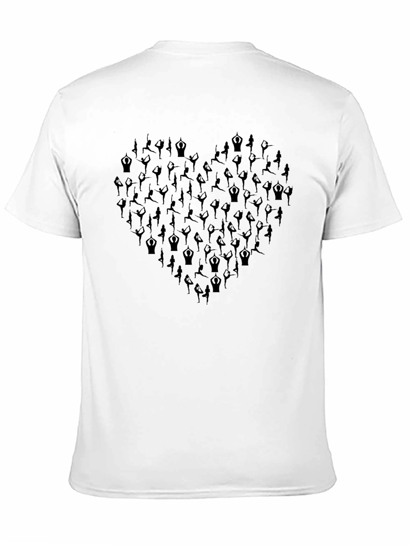 Yoga Heart Graphic Black T-Shirt - Unisex