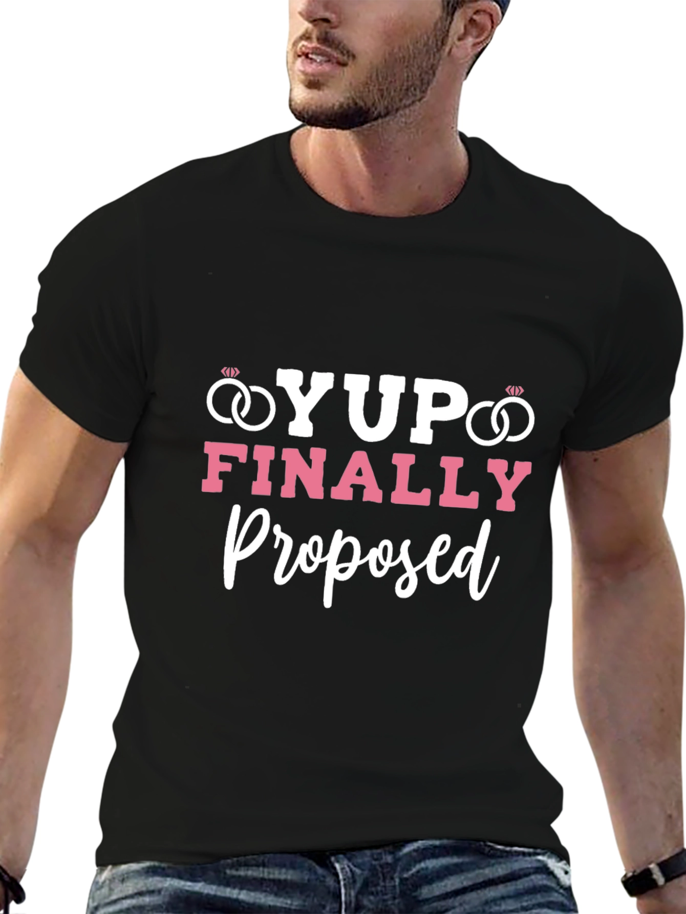 Yup! Finally Proposed Black Graphic Tee