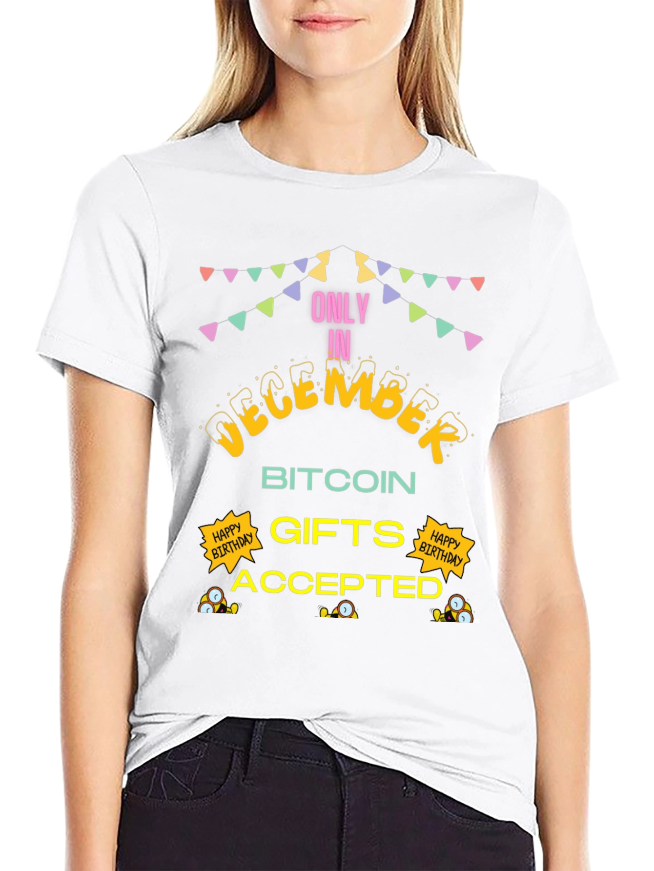 December Bitcoin Gifts Accepted Black T-Shirt