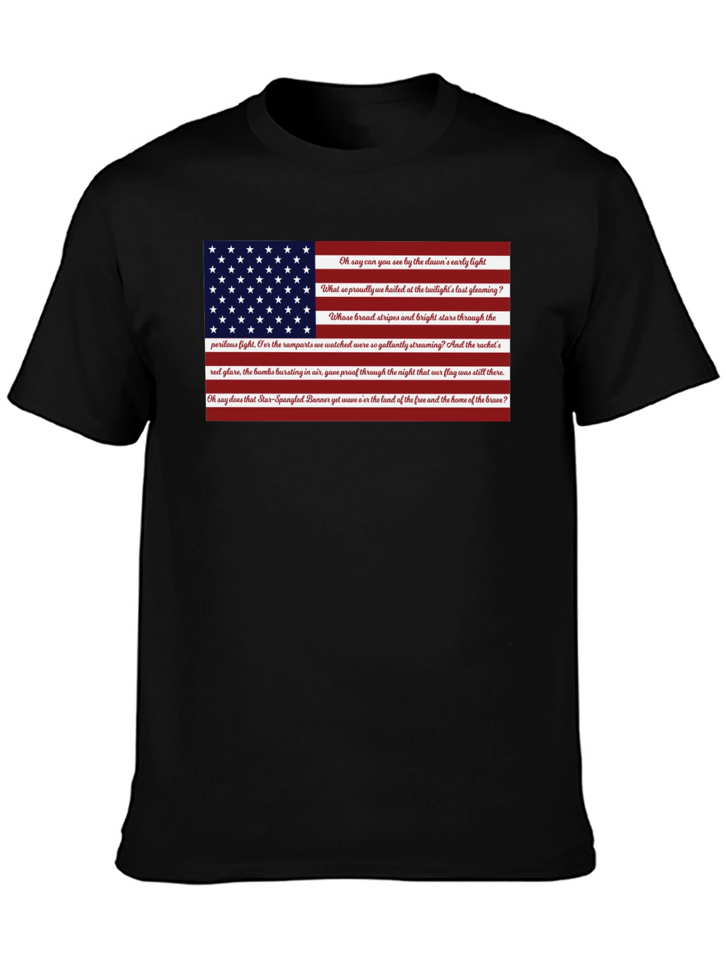 American Flag Star Spangled Banner Patriotic T-Shirt