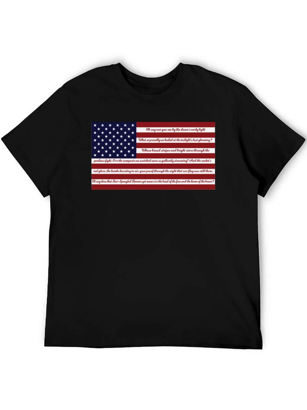 American Flag Star Spangled Banner Patriotic T-Shirt