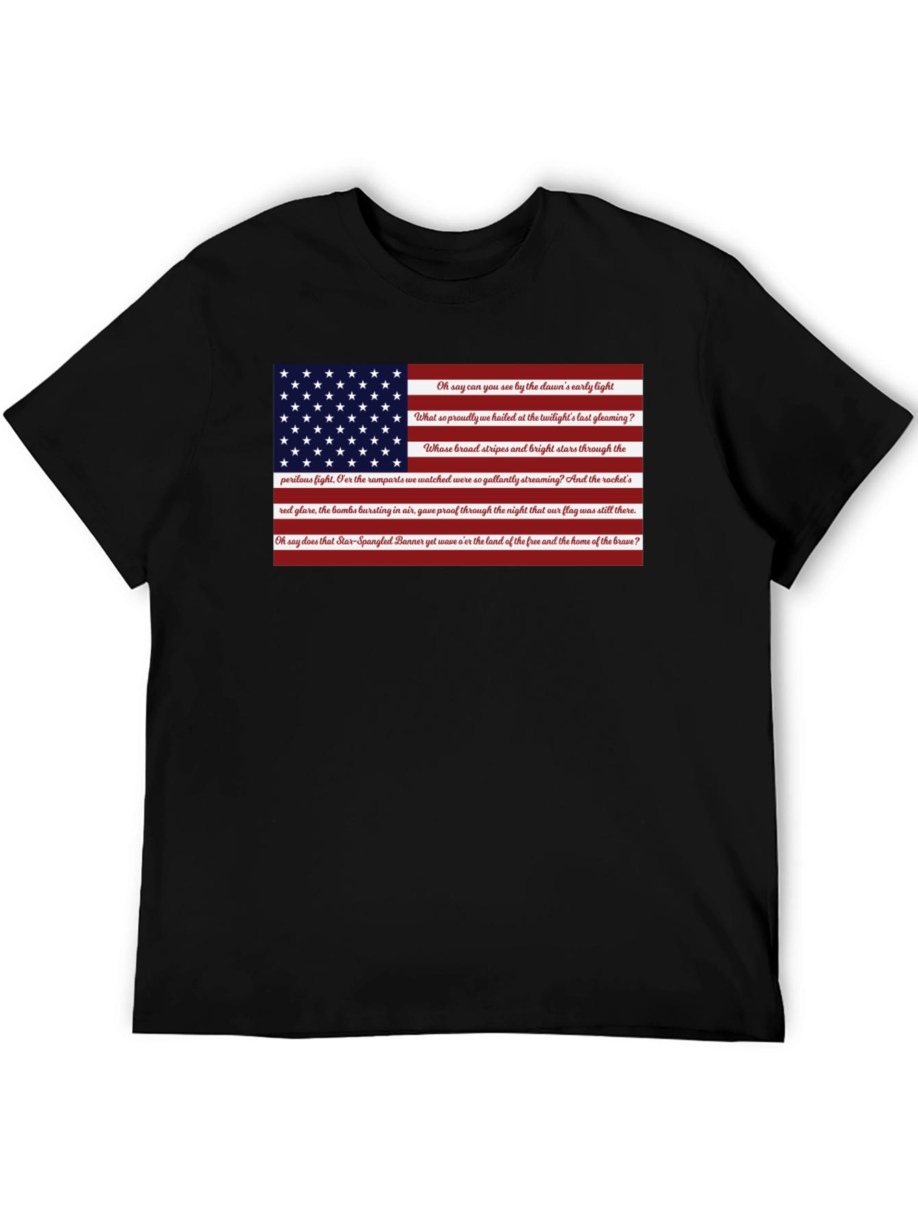 American Flag Star Spangled Banner Patriotic T-Shirt